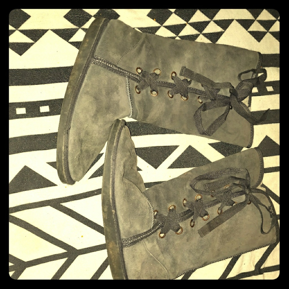 Grey emu tall boots